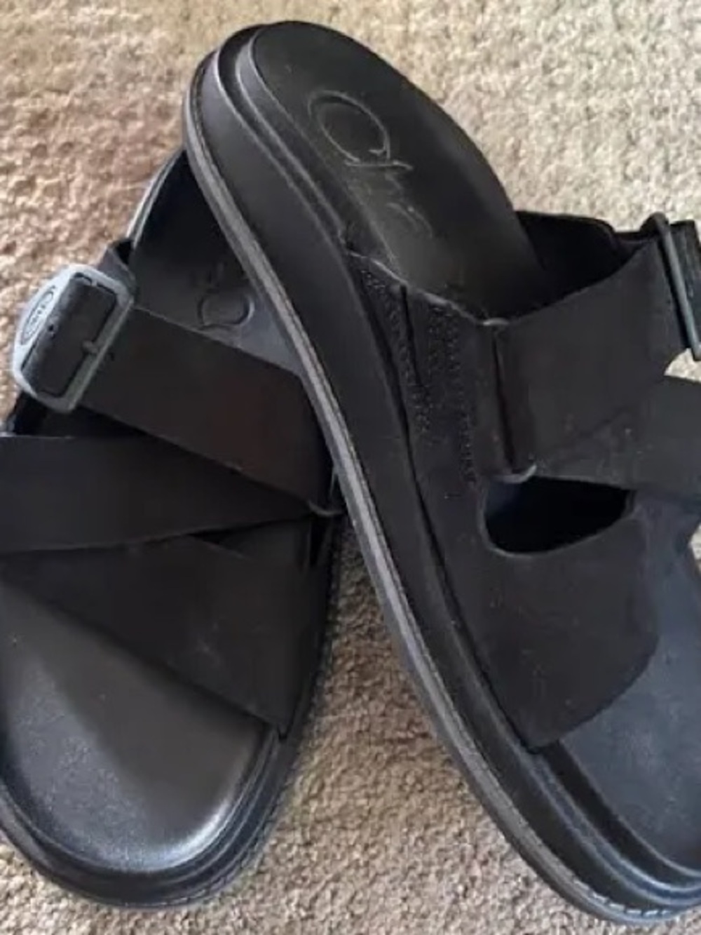 Chaco Black Women's Cushioned Slide Sandals